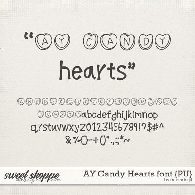AY Candy Hearts font {PU} by Amanda Yi