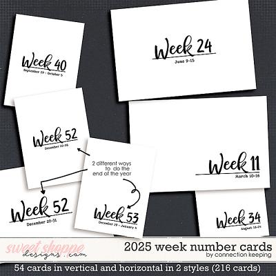 2025 Week Number Cards by Connection Keeping