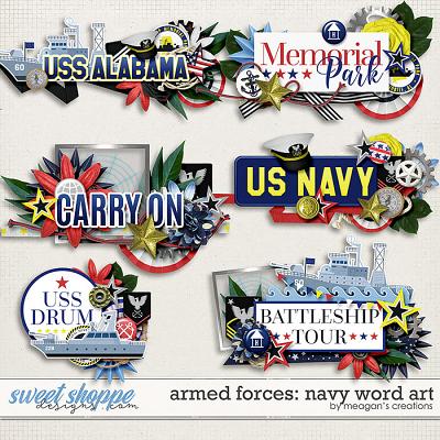 Armed Forces: Navy Word Art by Meagan's Creations