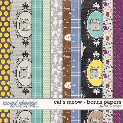 Cat's Meow - Bonus Papers by Red Ivy Design