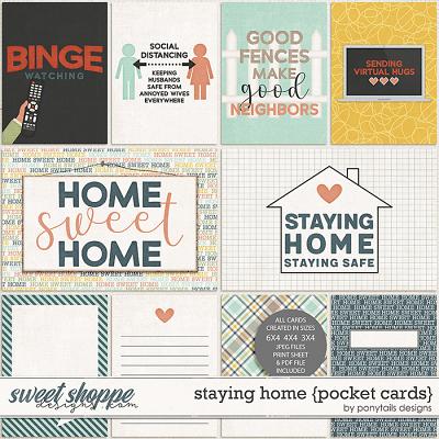 Staying Home Pocket Cards by Ponytails