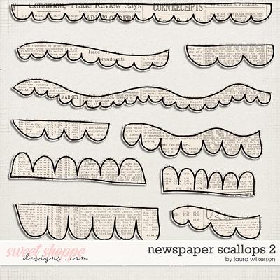 Newspaper Scallops 2 by Laura Wilkerson