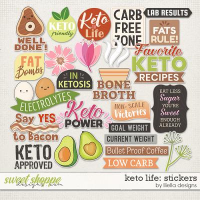 Keto Life Stickers by lliella designs