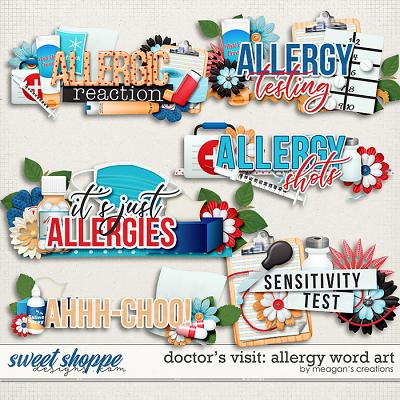 Doctor's Visit: Allergy Word Art by Meagan's Creations