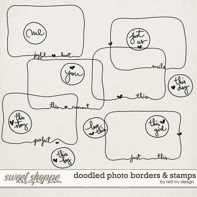 Doodled Photo Borders & Stamps by Red Ivy Design