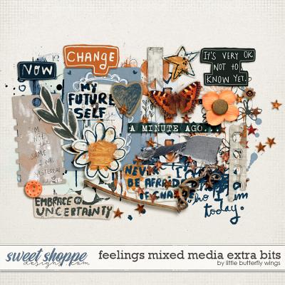 Feelings mixed media extra bits by Little Butterfly Wings