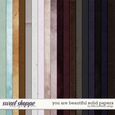 You are beautiful solid papers by Little Butterfly Wings