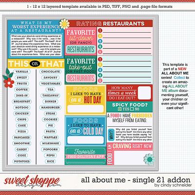 Cindy's Layered Templates - All About Me: Single 21 Add-on by Cindy Schneider