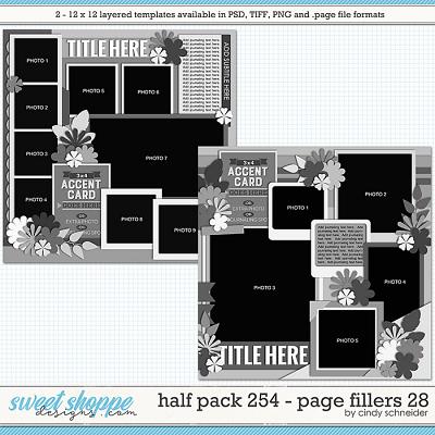 Cindy's Layered Templates - Half Pack 254: Page Fillers 28 by Cindy Schneider