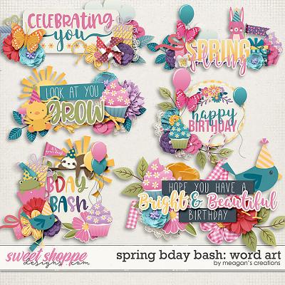 Spring Bday Bash: Word Art by Meagan's Creations