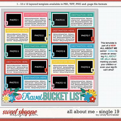 Cindy's Layered Templates - All About Me: Single 19 by Cindy Schneider