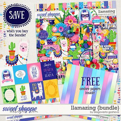 Llamazing {bundle} by Blagovesta Gosheva + FREE ombre papers