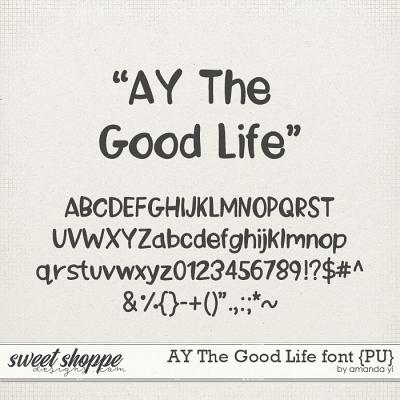 AY The Good Life font {PU} by Amanda Yi