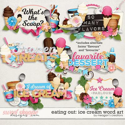 Eating Out: Ice Cream Word Art by Meagan's Creations
