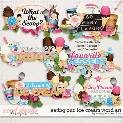 Eating Out: Ice Cream Word Art by Meagan's Creations