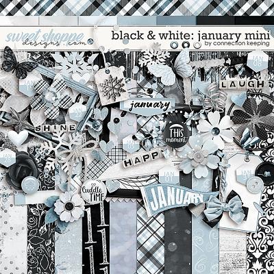 Black & White: January Mini by Connection Keeping