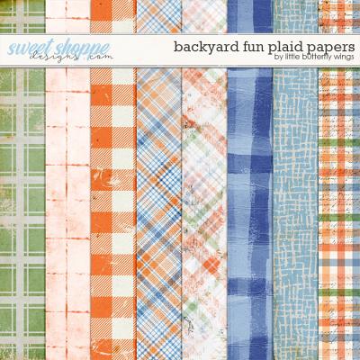 Backyard Fun plaid papers by Little Butterfly Wings