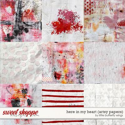 Here in my heart (artsy papers) by Little Butterfly Wings