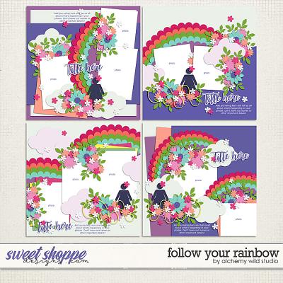 Follow Your Rainbow Layered Templates by Amber