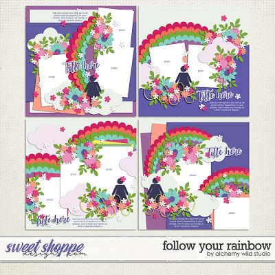Follow Your Rainbow Layered Templates 