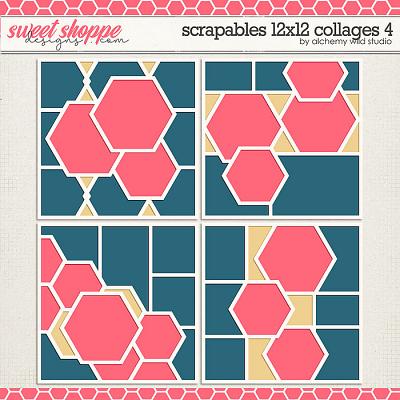 Scrapables: 12x12 Collages 4 Layered Templates by Amber Scrapables: 12x12 Collages 4 Layered Templates by Amber