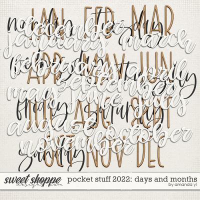 Pocket stuff 2022: days and months by Amanda Yi