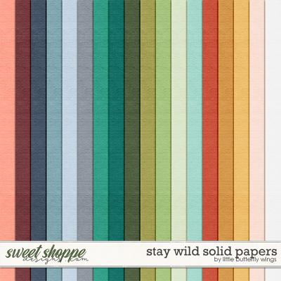 Stay wild solid papers by Little Butterfly Wings
