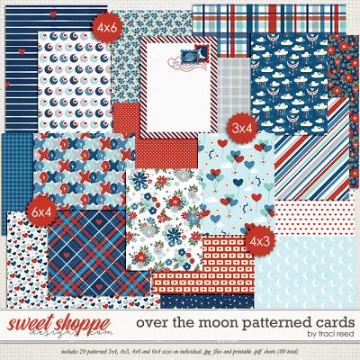 Over The Moon Patterned Cards by Traci Reed
