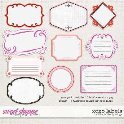 xoxo labels by Little Butterfly Wings