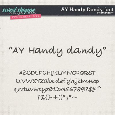 CU AY Handy Dandy font by Amanda Yi