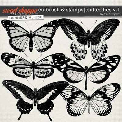CU BRUSH & STAMPS | BUTTERFLIES V.1 by The Nifty Pixel