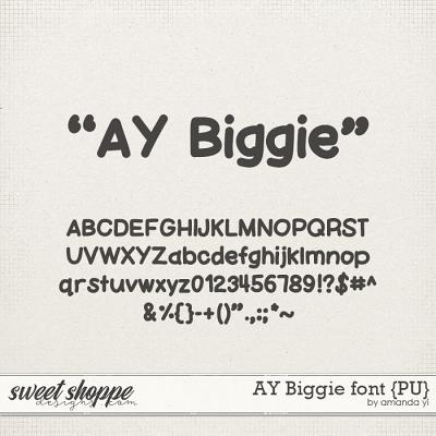 AY Biggie font {PU} by Amanda Yi
