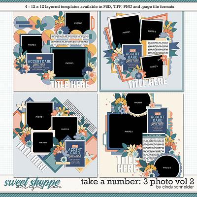Cindy's Layered Templates - Take a Number: 3 Photo Vol. 2 by Cindy Schneider