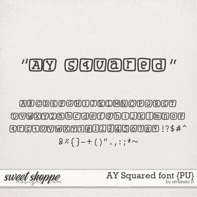 AY Squared font {PU} by Amanda Yi