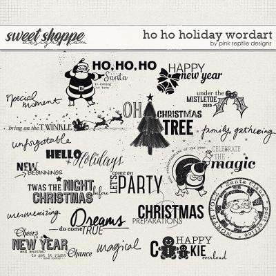 Ho Ho Holiday Wordart by Pink Reptile Designs