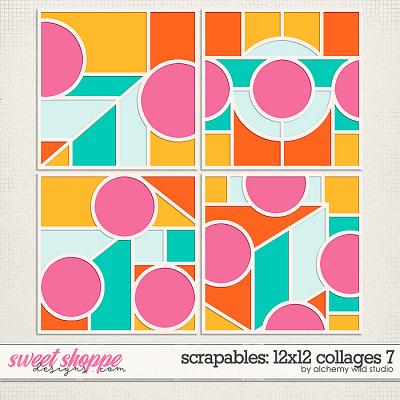 Scrapables: 12x12 Collages 7 Layered Templates by Amber