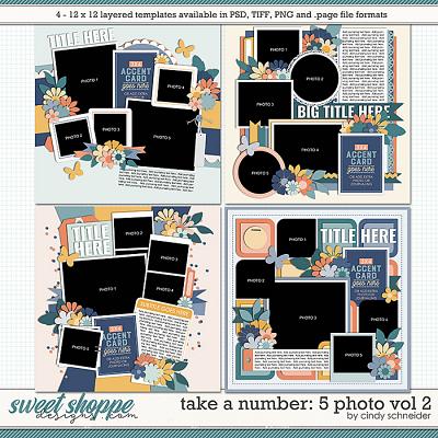 Cindy's Layered Templates - Take a Number: 5 Photo Vol. 2 by Cindy Schneider