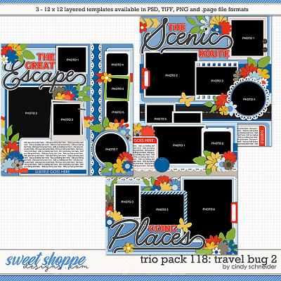 Cindy's Layered Templates - Trio Pack 118: Travel Bug 2 by Cindy Schneider
