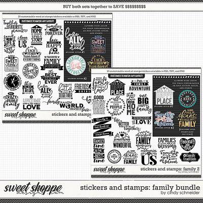 Cindy's Layered Stickers and Stamps: Family Bundle by Cindy Schneider