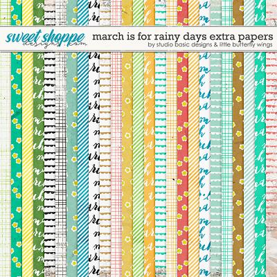 March Is For Rainy Days Extra Papers by Studio Basic & Little Butterfly Wings