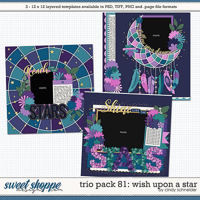Cindy's Layered Templates - Trio Pack 81: Wish Upon a Star by Cindy Schneider