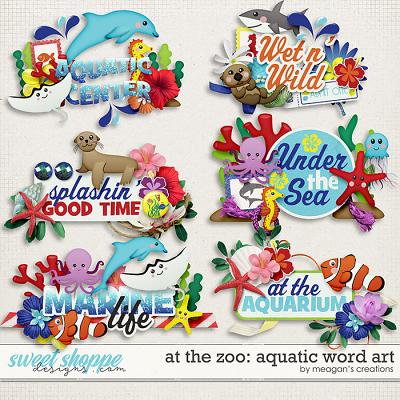 At the Zoo: Aquatic Word Art by Meagan's Creations