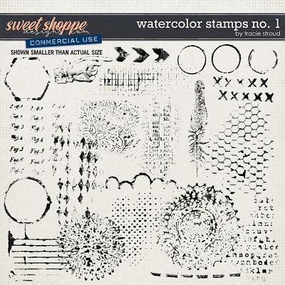 CU Watercolor Stamps no. 1 by Tracie Stroud