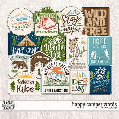 Happy Camper Words by LJS Designs