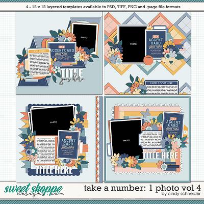 Cindy's Layered Templates - Take a Number: 1 Photo Vol. 4 by Cindy Schneider