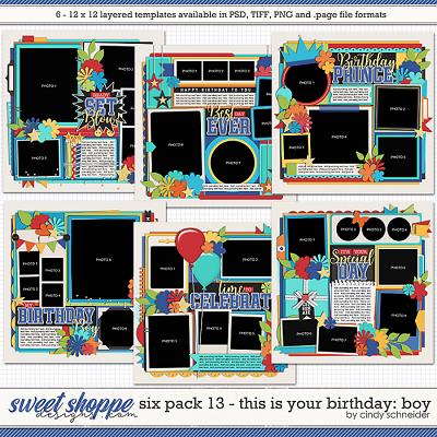 Cindy's Layered Templates - Six Pack 13: This is Your Birthday - Boy by Cindy Schneider