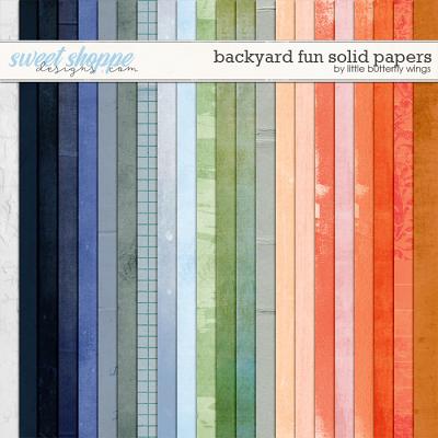 Backyard Fun solid papers by Little Butterfly Wings