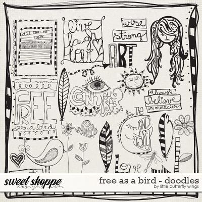 Free as a bird doodles by Little Butterfly Wings