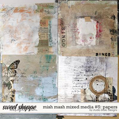 Mish Mash Mixed Media #5 Papers by Studio Basic