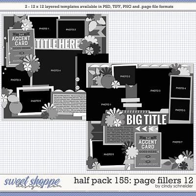 Cindy's Layered Templates - Half Pack 155: Page Fillers 12 by Cindy Schneider